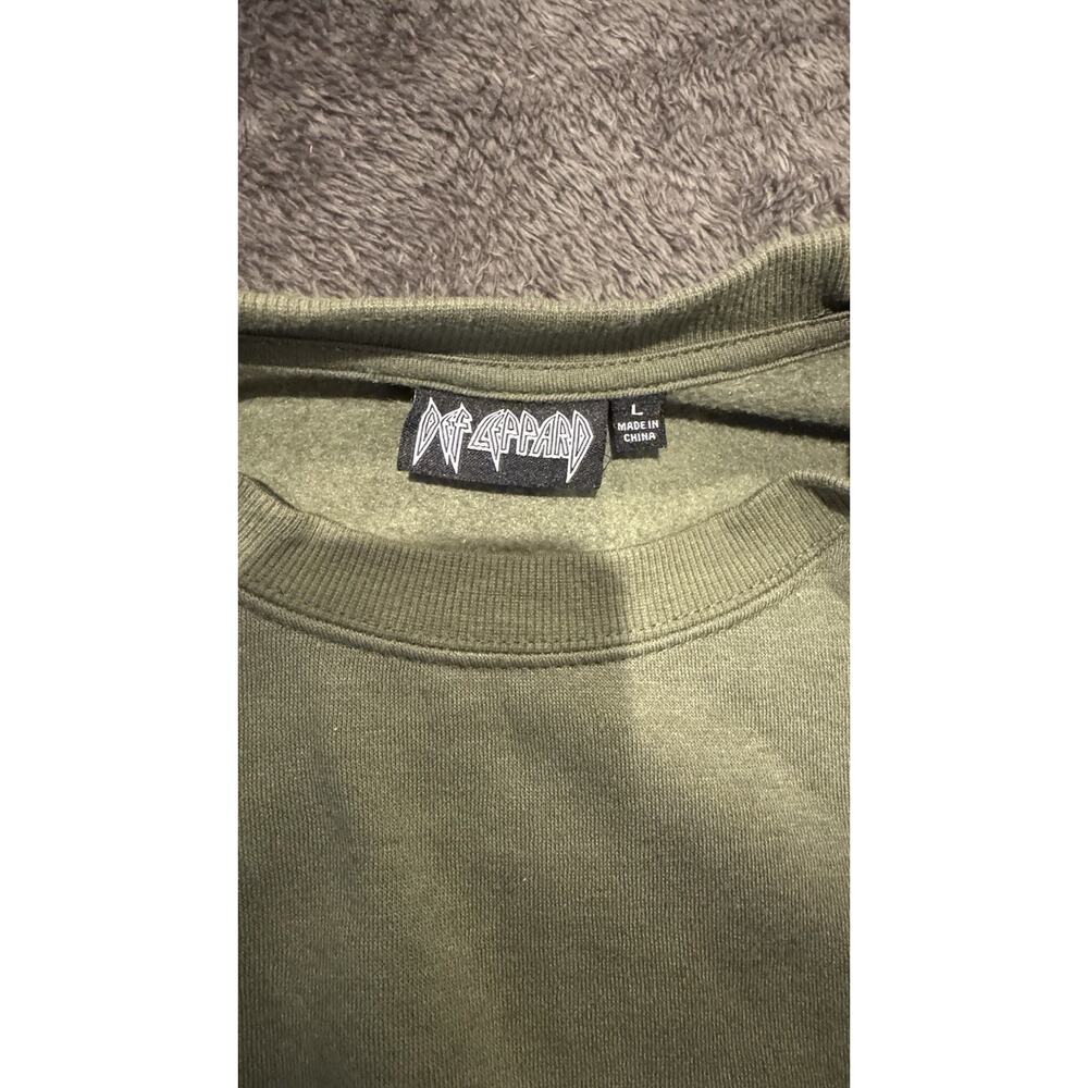 Def Leppard Merch Graphic Pullover Crewneck Sweatshirt Unisex Size Large 2 Sided - Picture 3 of 6